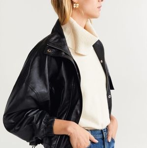 mango oversized biker jacket